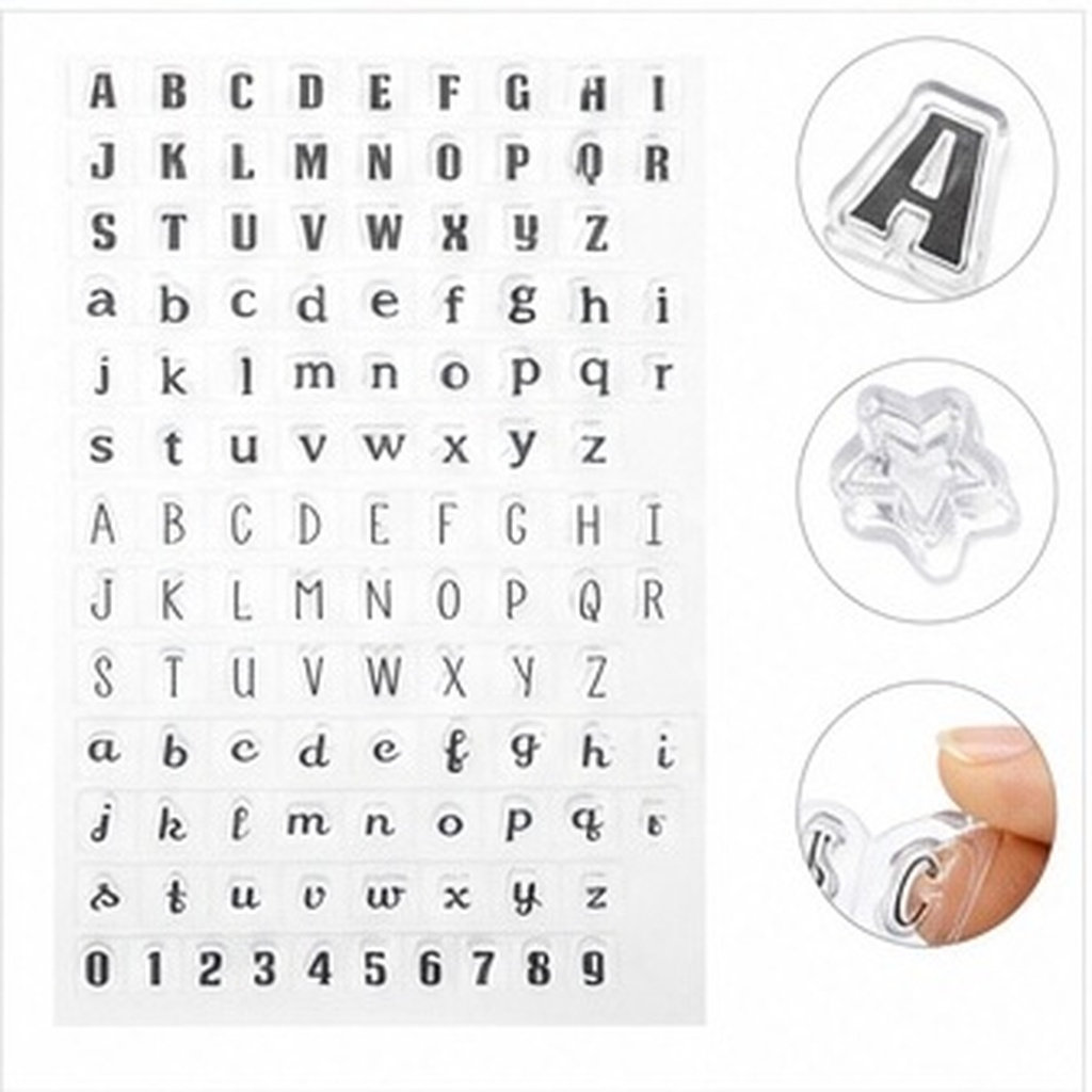 Clear Silicone Stamps For Card Making - 4Pcs Transparent Silicone Clear Alphabet Stamps