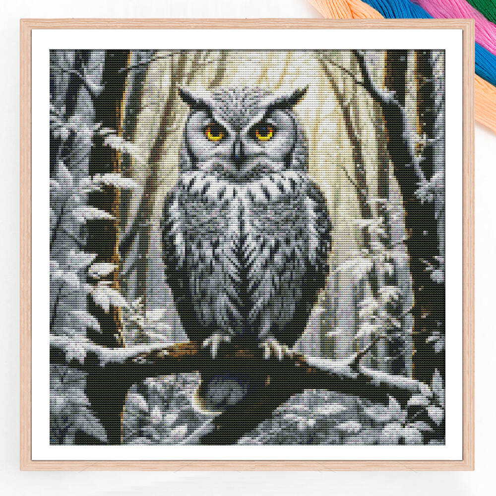 Cotton Embroidery Thread Skeins - 11CT Full Embroidery Animal Owl Cotton